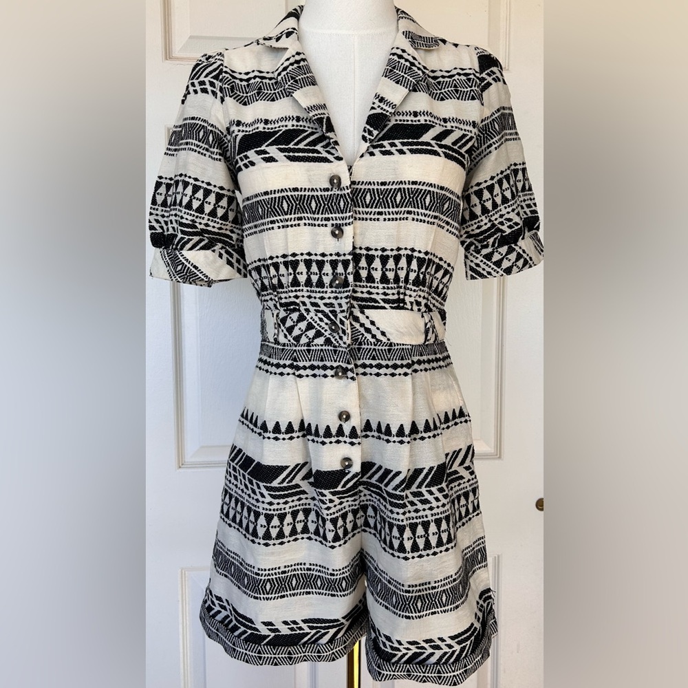 dRA Los Angeles Women’s Cotton‎ Structured Romper Size XS